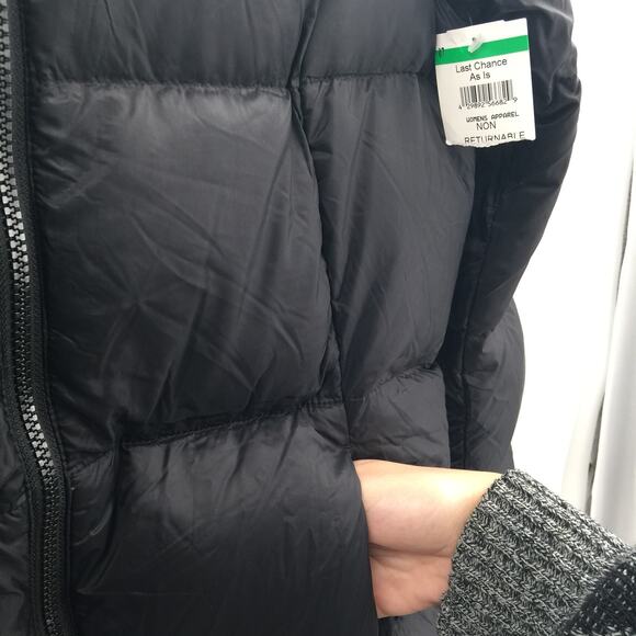 Eddie Bauer Women's Full Zip Up Hooded Puffer Jacket Long Sleeve Black Small NWT - Picture 6 of 8